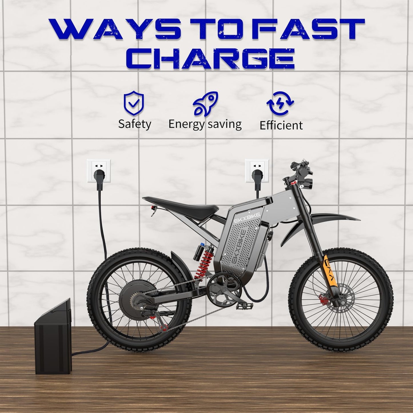 EKXBIKE X21 Max 19" Electric Dirt Bike 3000W Motor 60V 30Ah Battery