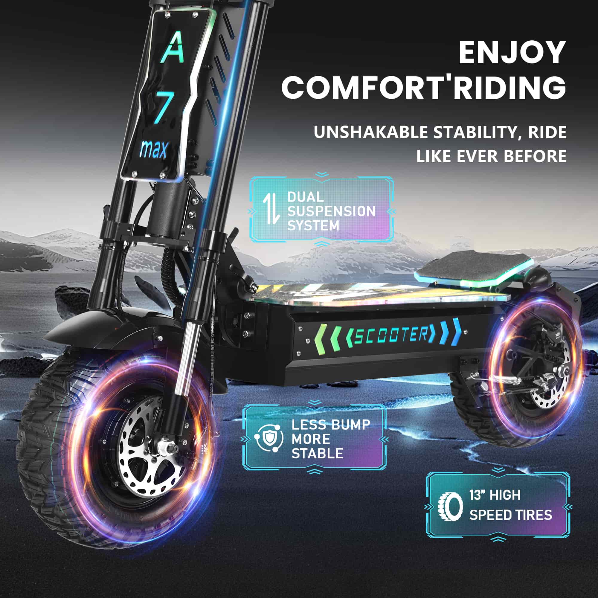 GleeRide A7 MAX Off Road Electric Scooter