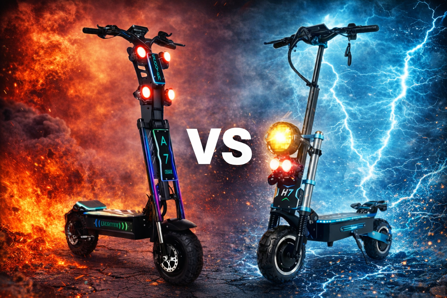 off road electric scooter H7 VS A7MAX