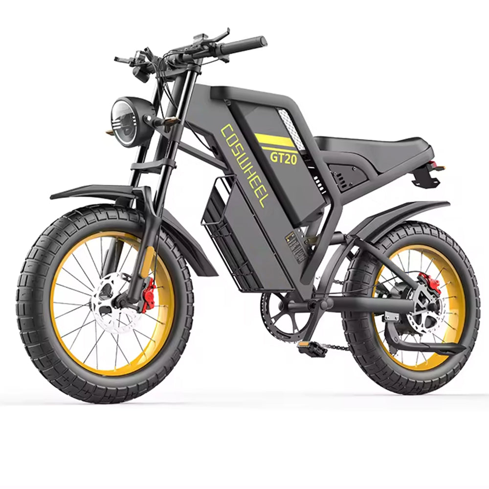 COSWHEEL GT20 20" Electric Motorcycle 1000W Motor 48V 25Ah Battery