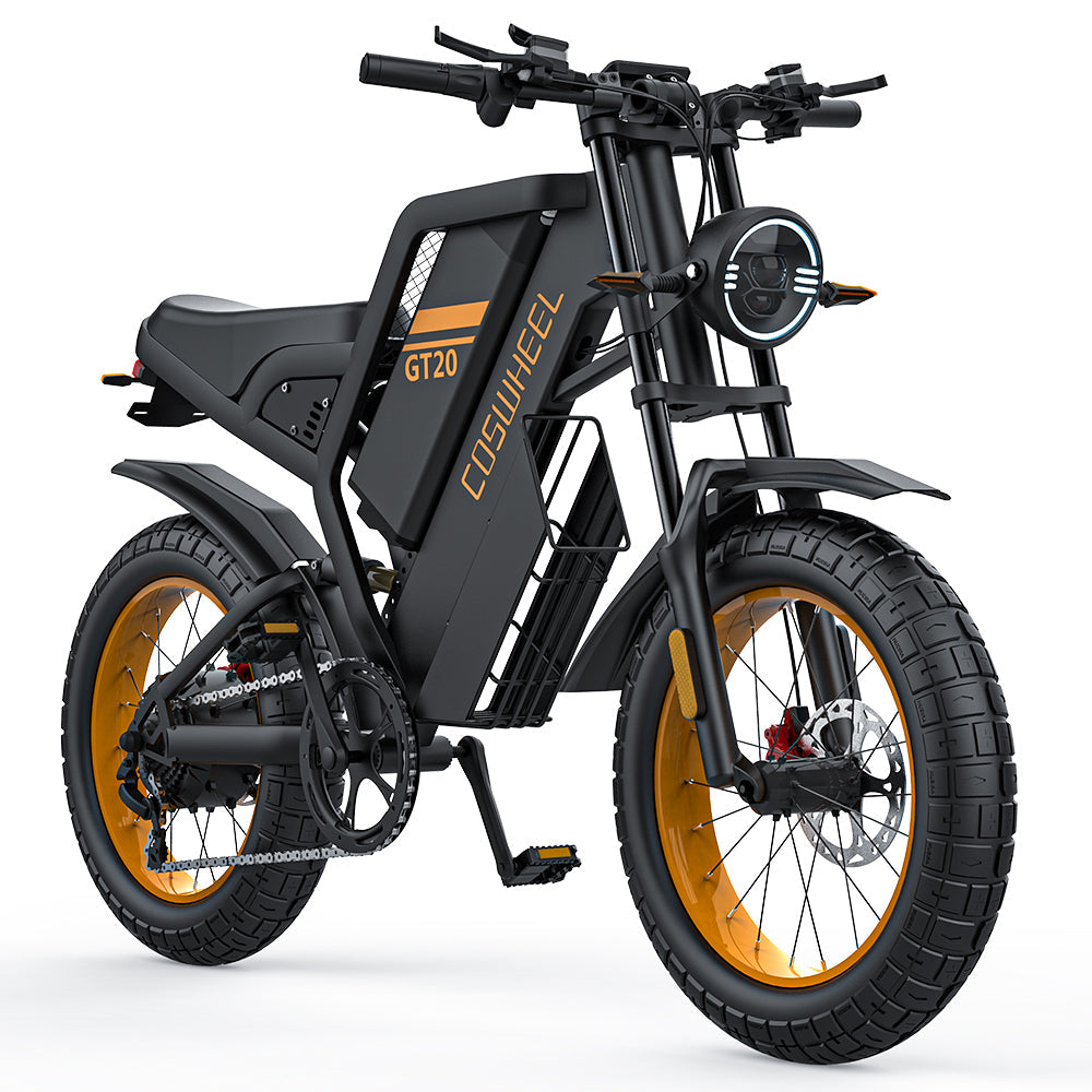 COSWHEEL GT20 20" Electric Motorcycle 1000W Motor 48V 25Ah Battery