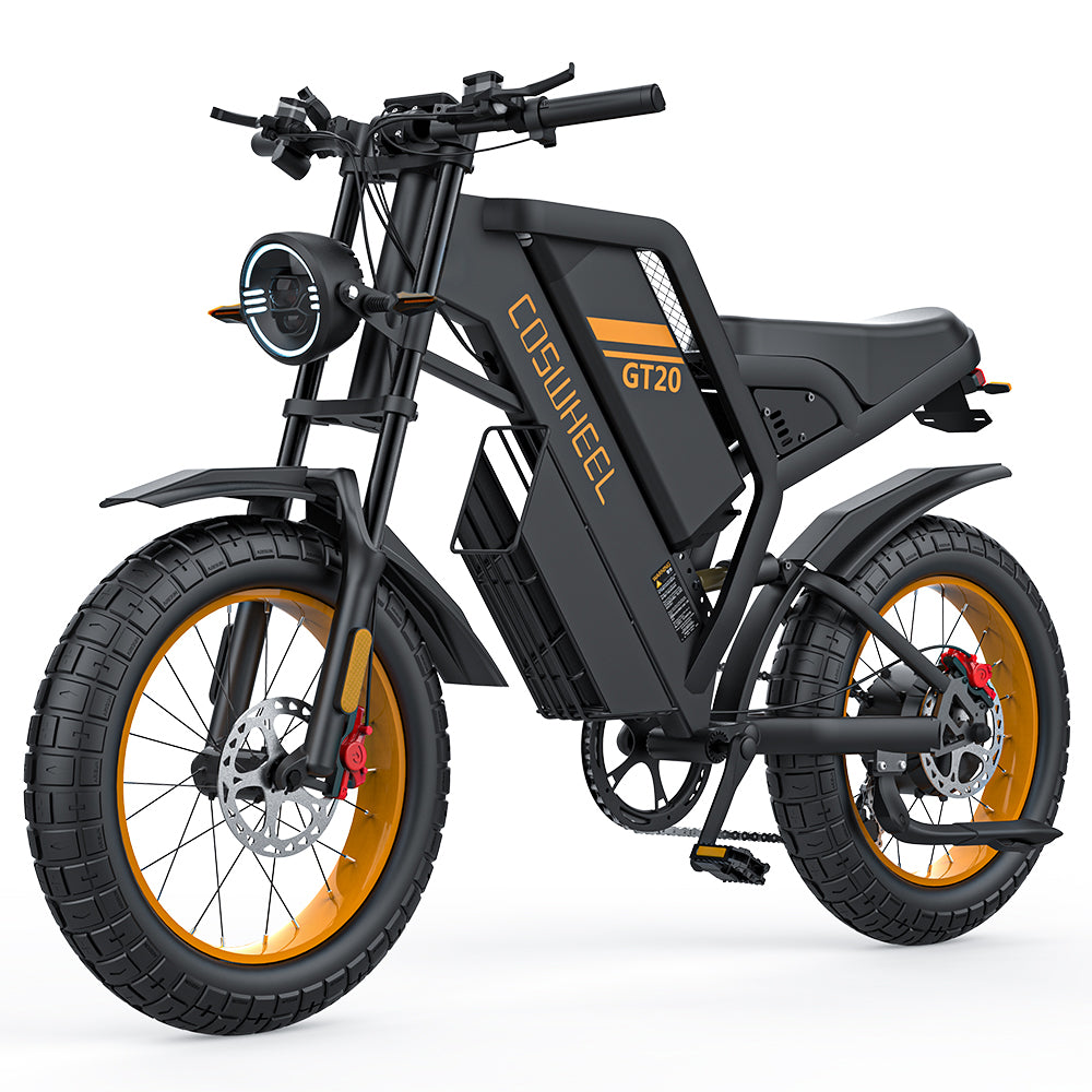 COSWHEEL GT20 20" Electric Motorcycle 1000W Motor 48V 25Ah Battery