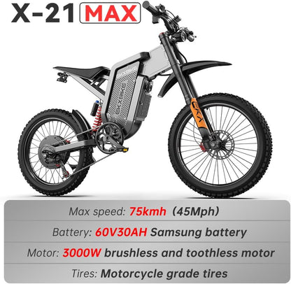 EKXBIKE X21 Max Electric Dirt Bike