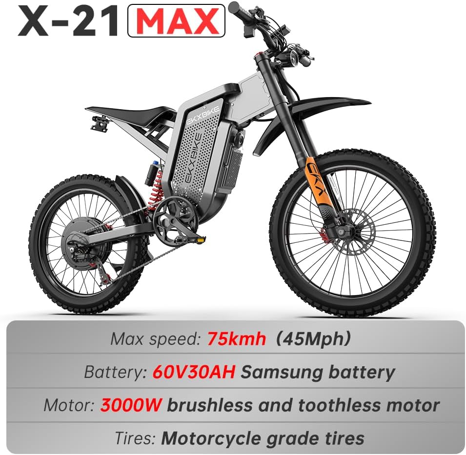 EKXBIKE X21 Max Electric Dirt Bike