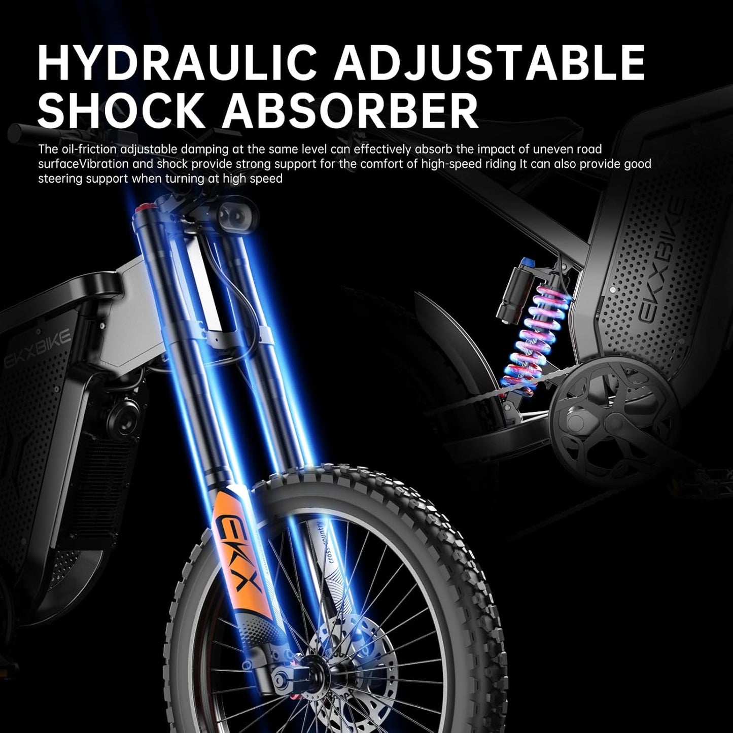 EKXBIKE X21 Max 19" Electric Dirt Bike 3000W Motor 60V 30Ah Battery