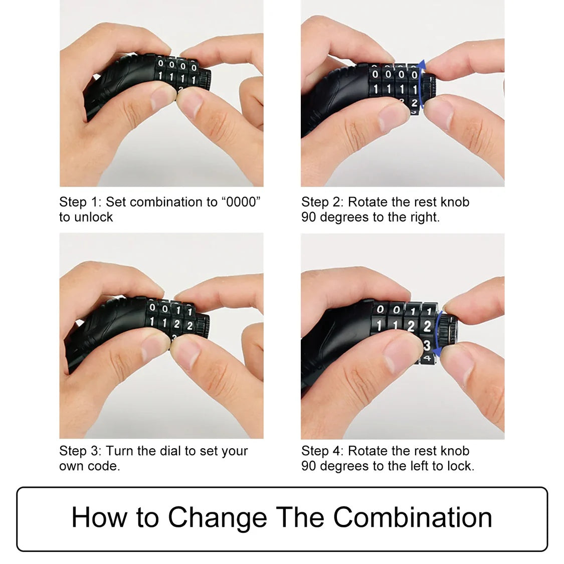 GLEERIDE 4 Digit Zinc Alloy Lock