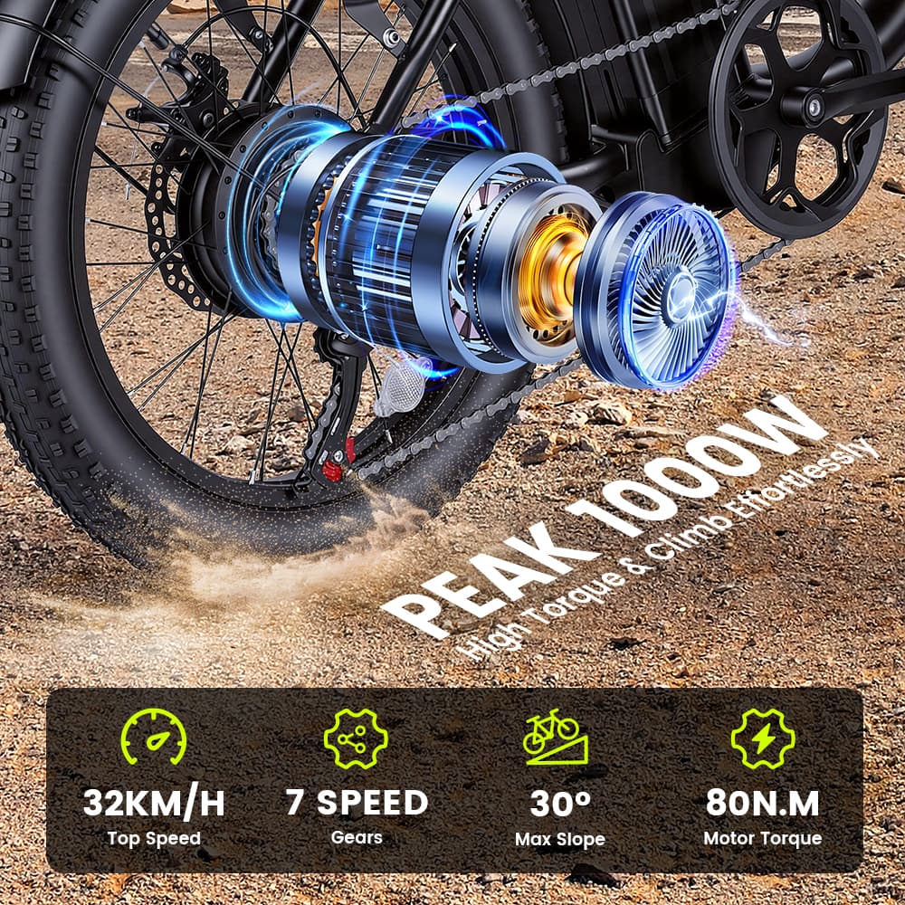 GLEERIDE EC540 Fat Tire Electric Bike