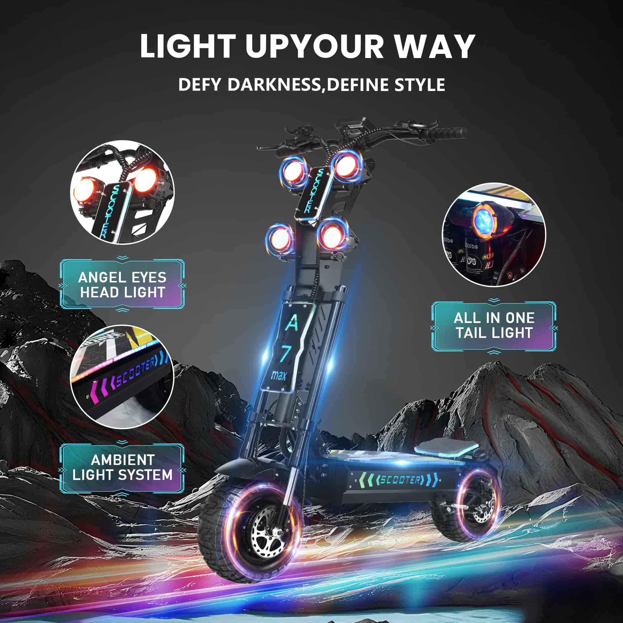 GLEERIDE A7 MAX Off Road Electric Scooter