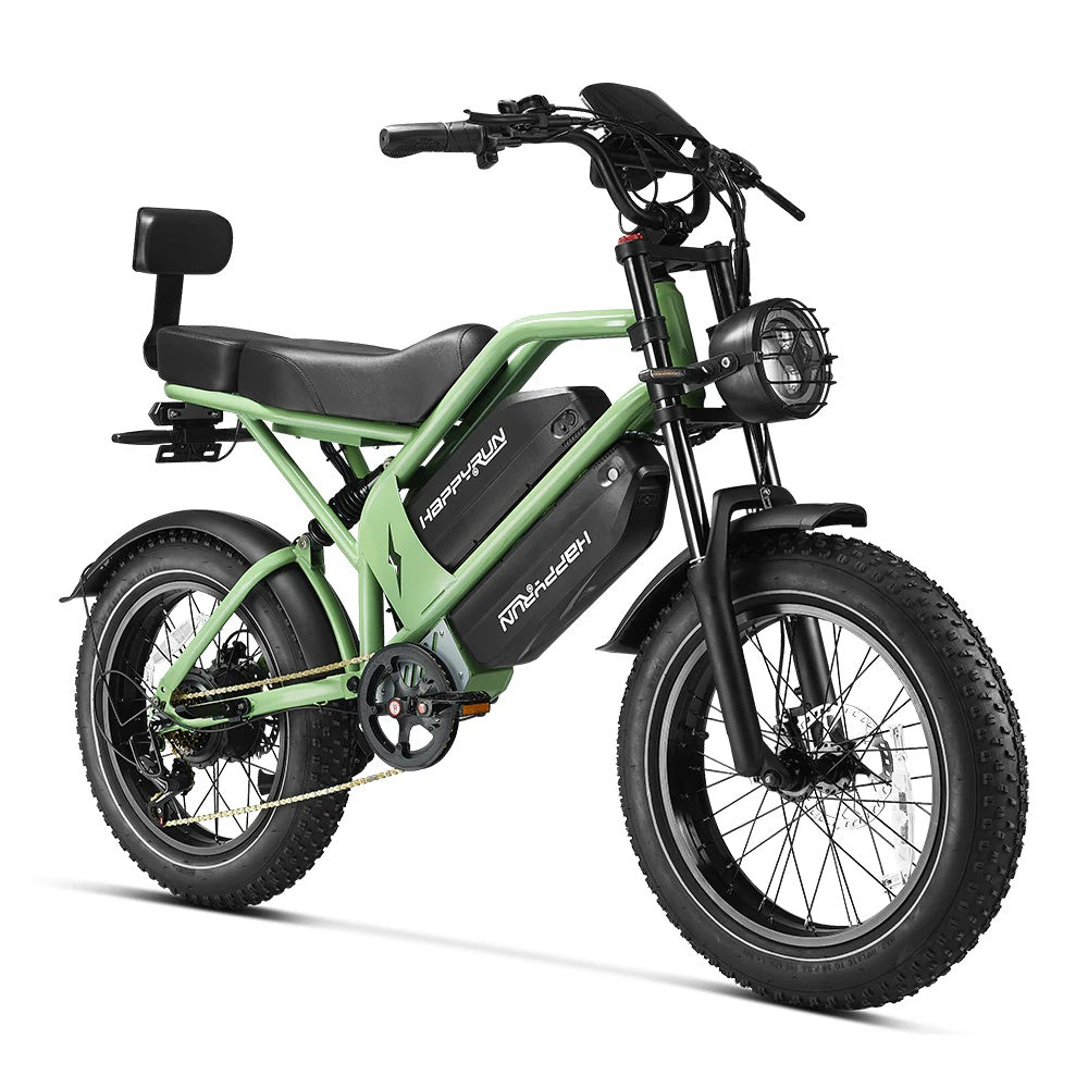 HAPPYRUN G70 20" Electric Cargo Bike 2000W Peak Motor 48V 38Ah Dual Batteries