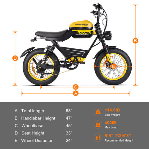 HAPPYRUN G100 Electric Motorcycle 2000W Peak Motor 38Ah Dual Batteries