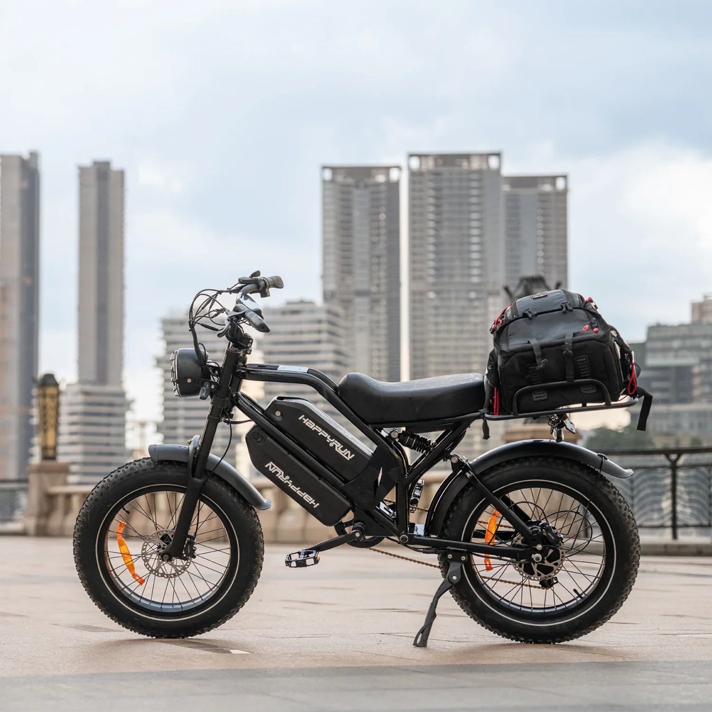 HAPPYRUN G70 20" Electric Cargo Bike 2000W Peak Motor 48V 38Ah Dual Batteries