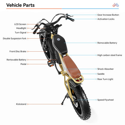 JANSNO X70 Fat Tire Electric Bike