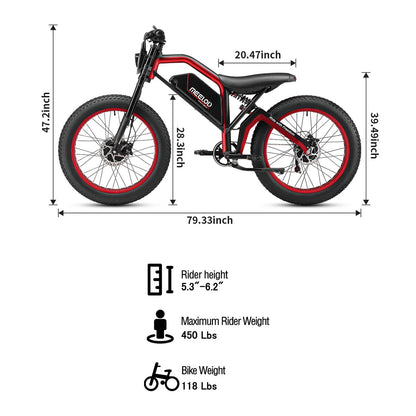 MEELOD XT600DL Fat Tire Electric Bike