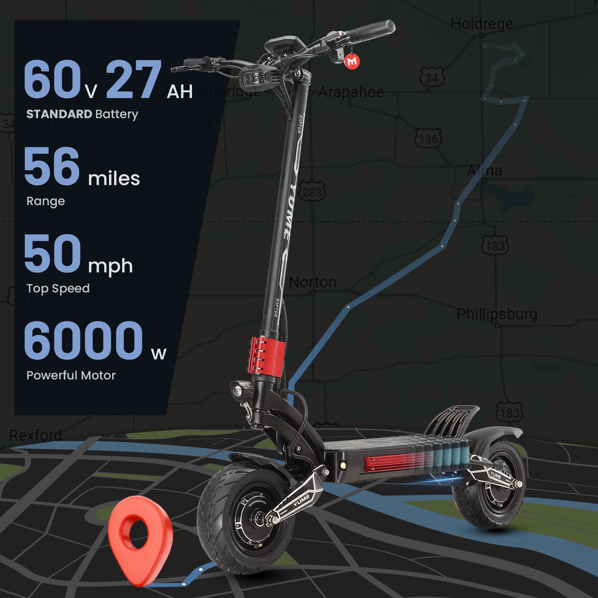 YUME Raptor Off Road Electric Scooter