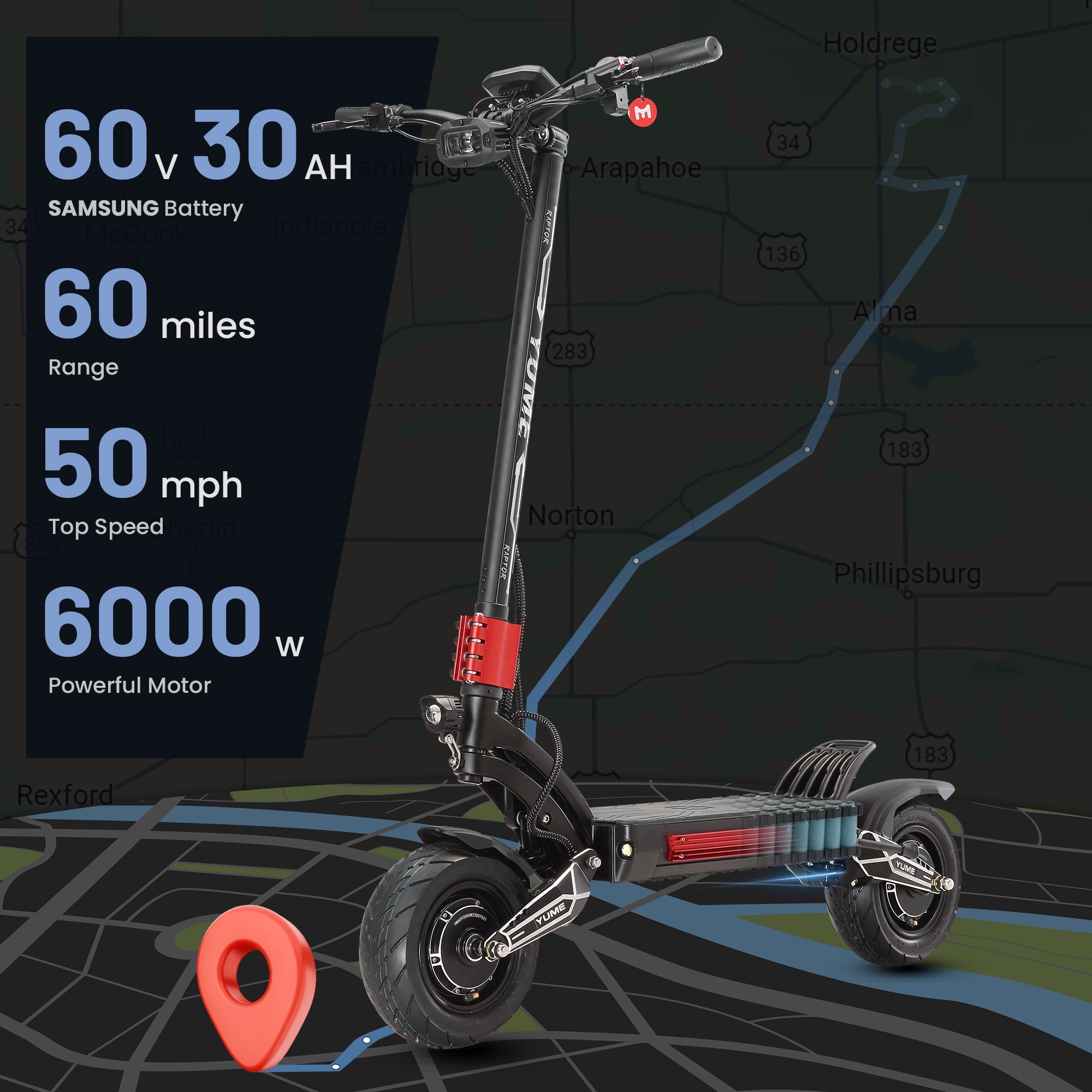 YUME Raptor Off Road Electric Scooter