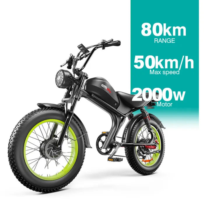 EMOKO C93 20" Electric Motorcycle 2000W Dual Motor 48V 23Ah Battery