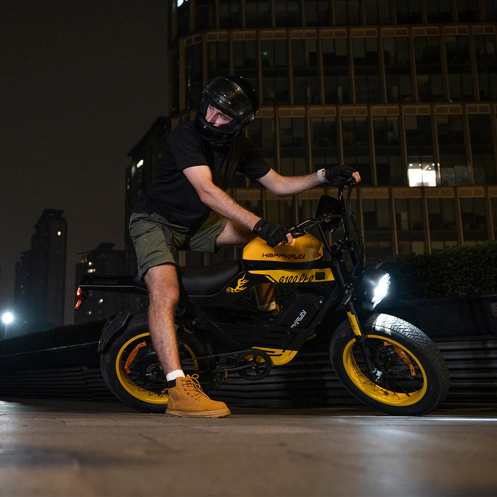HAPPYRUN G100 PRO Electric Motorcycle 6000W Peak Motor 72V 33Ah Dual Batteries