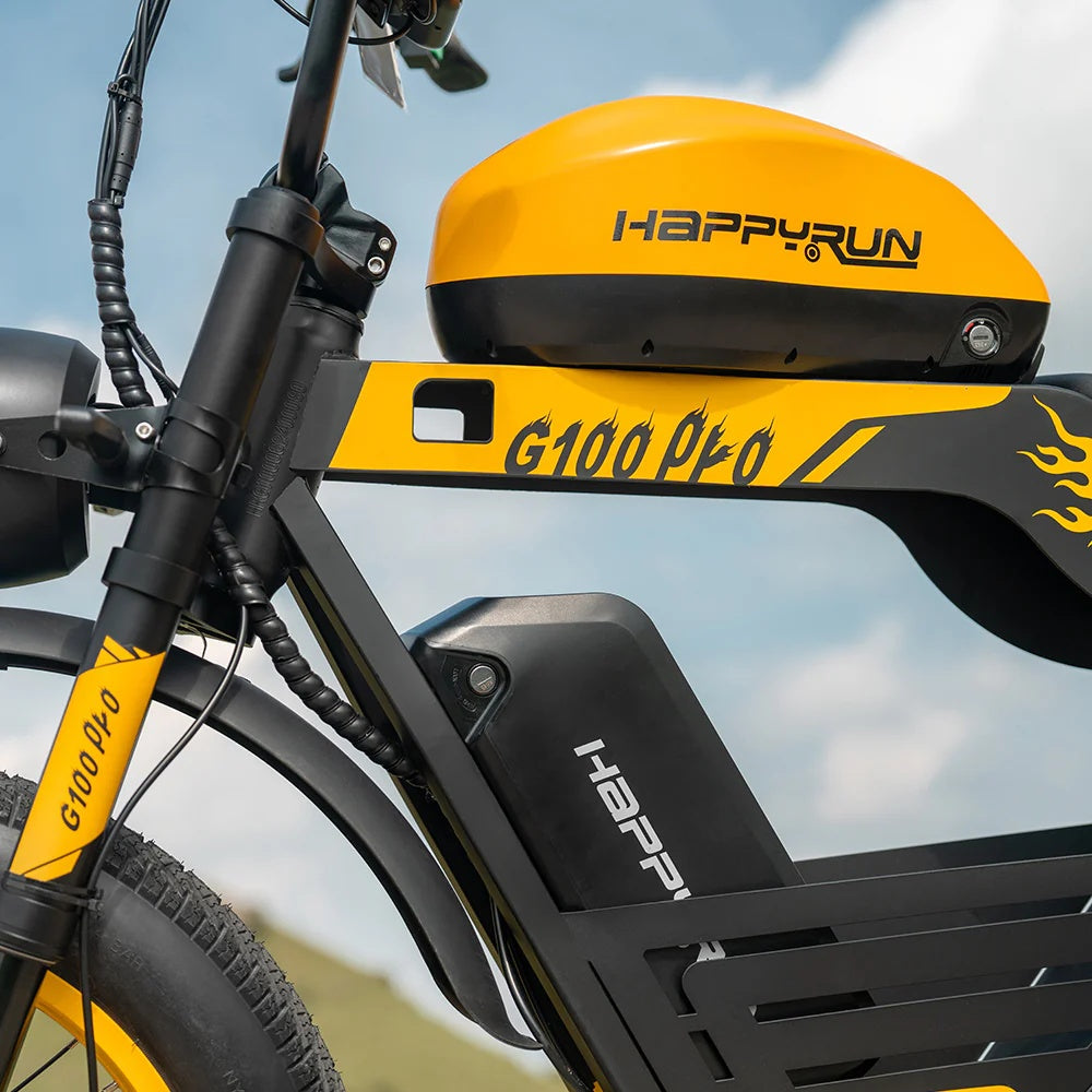 HAPPYRUN G100 PRO Electric Motorcycle 6000W Peak Motor 72V 33Ah Dual Batteries