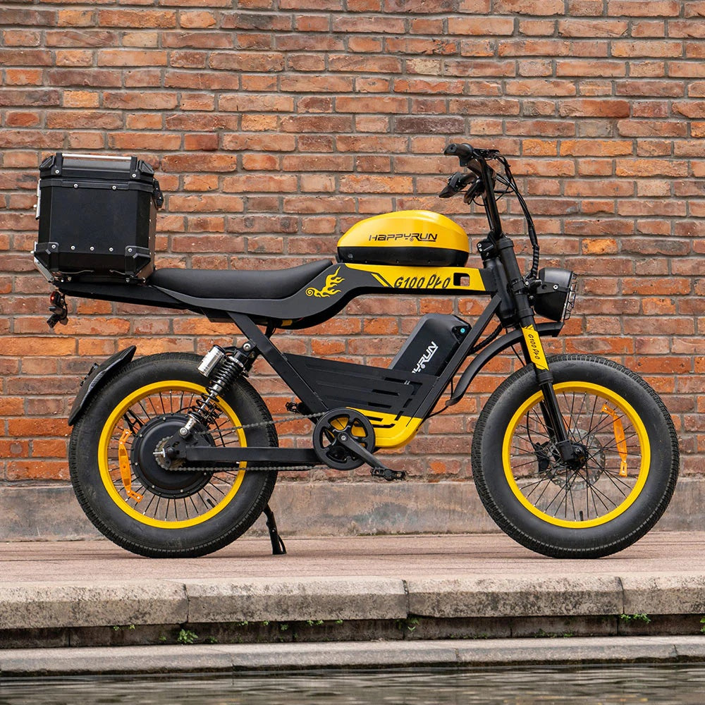 HAPPYRUN G100 PRO Electric Motorcycle 6000W Peak Motor 72V 33Ah Dual Batteries